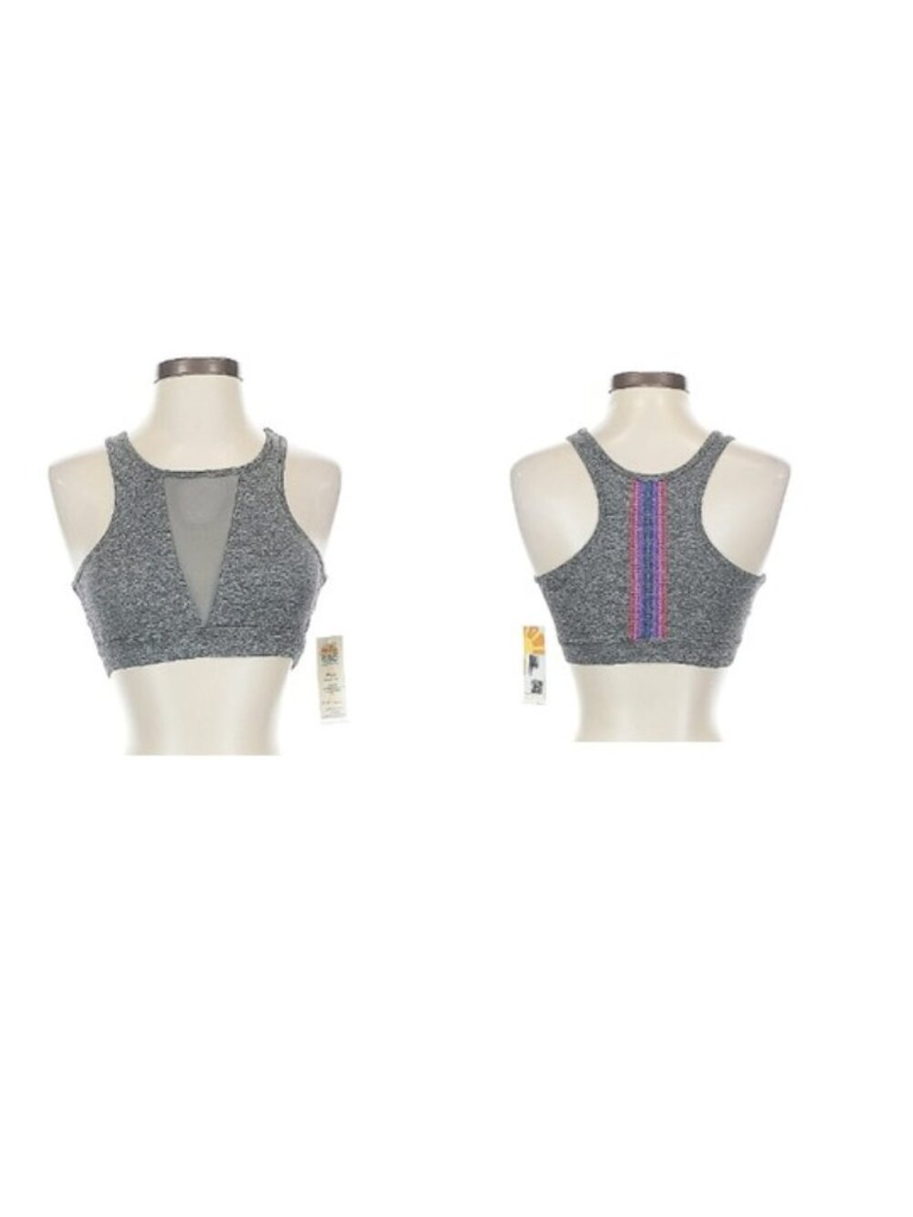 NWT C&C California Gray Racerback Sports Bra